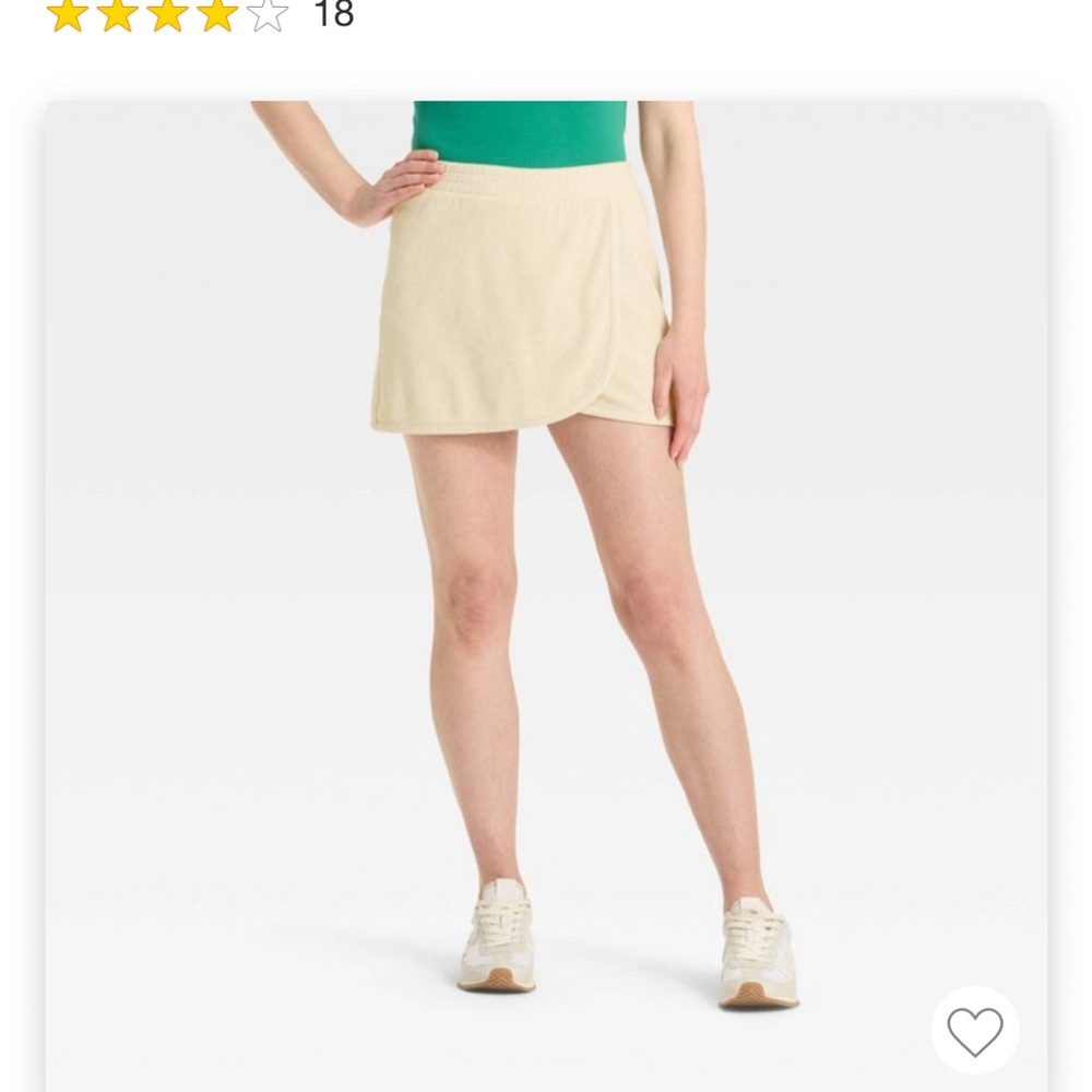Women’s Leisure Studio Loop Terry Mini Skort - universal thread - Tan, size L